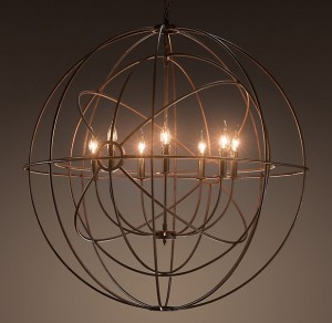 Twin Orb Chandelier